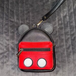 Loungefly Disney Mickey Black and Red Mini Bag with Ears